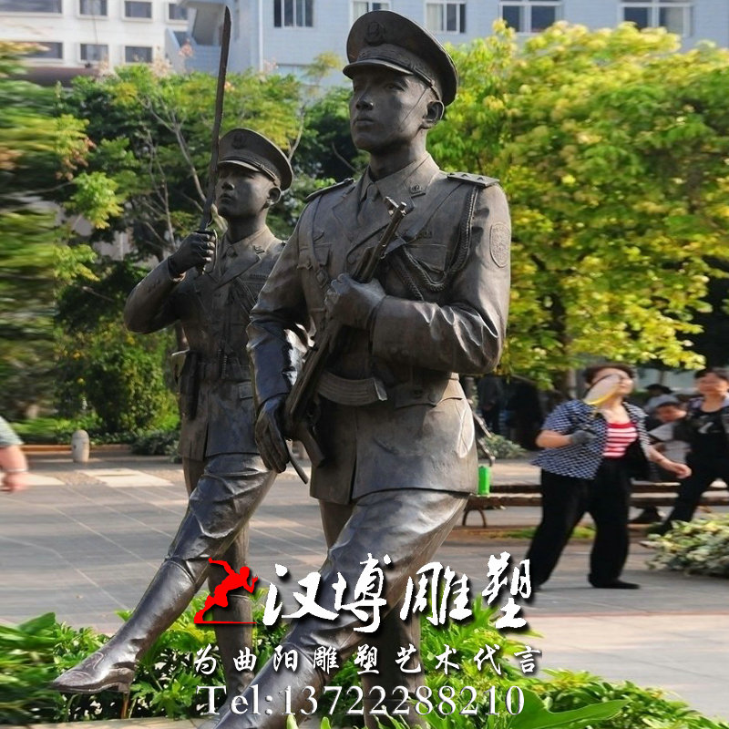 军人雕像,玻璃钢铸铜,铸铜雕塑加工厂