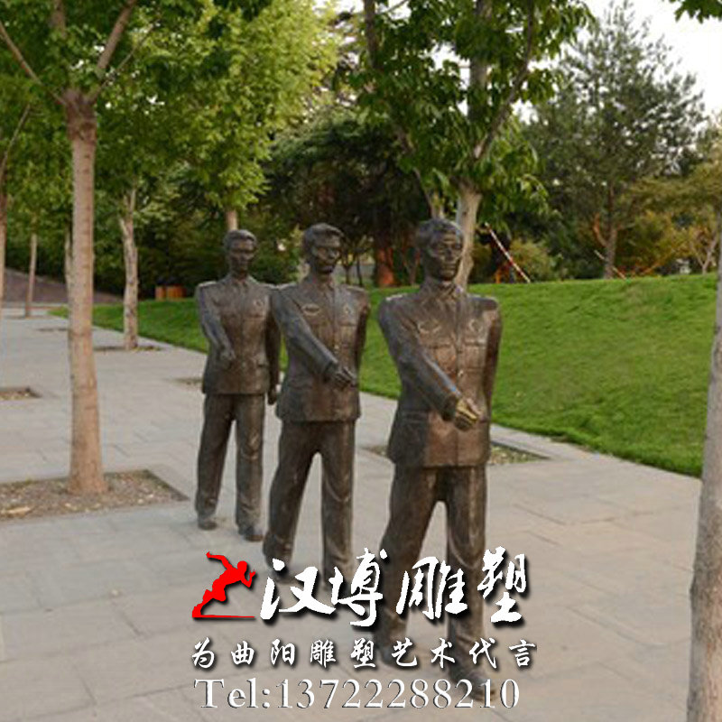 齐步走军人雕像,人物铜雕,铸铜雕塑加工厂