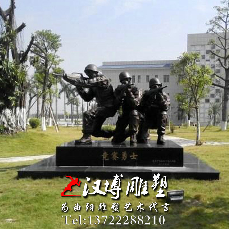 竞赛勇士雕像,玻璃钢铜雕,户外雕塑