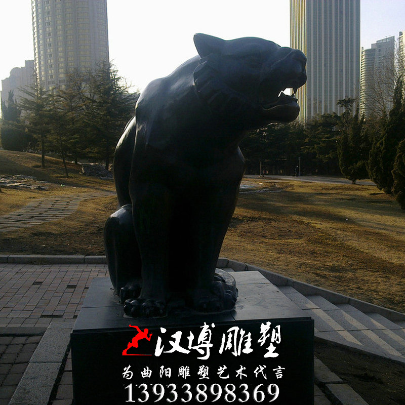 老虎动物雕塑,玻璃钢铜雕,园林雕塑