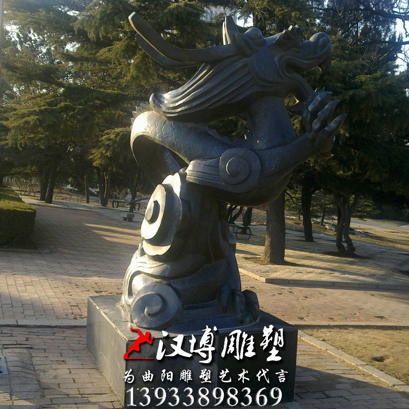 玻璃钢铜雕,动物龙雕塑,园林景观雕塑