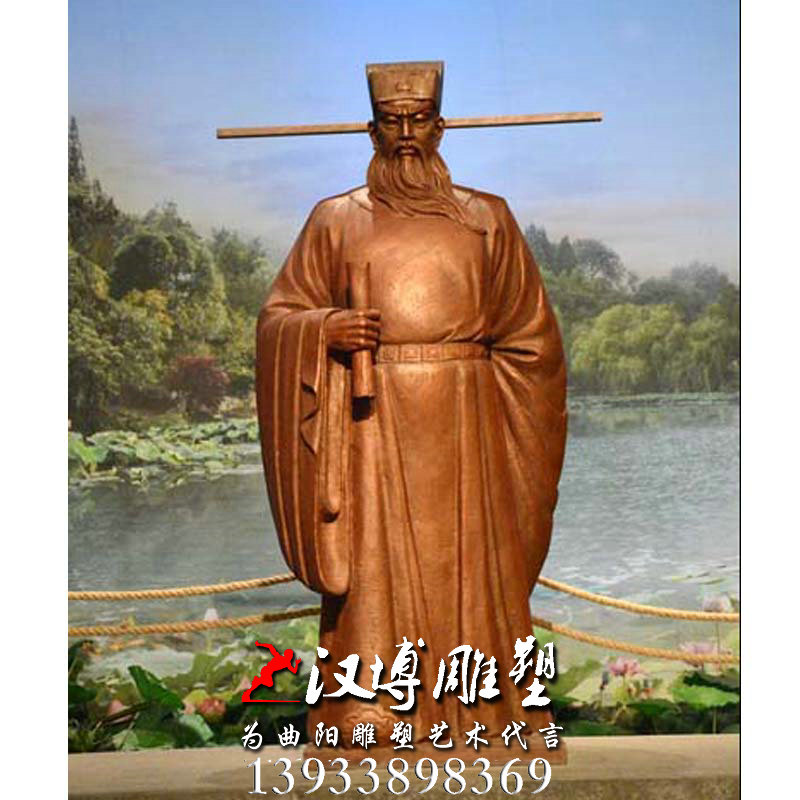 玻璃钢铜雕,包青天人物雕像,大型广场雕塑