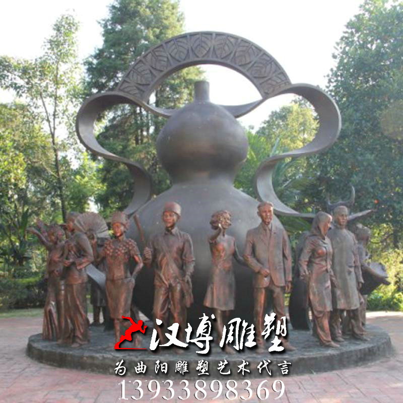玻璃钢铜雕,民俗文化雕塑,人物雕像