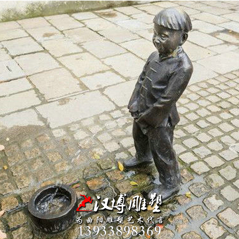小孩撒尿雕像,人物雕塑厂家,铸铜雕塑加工厂