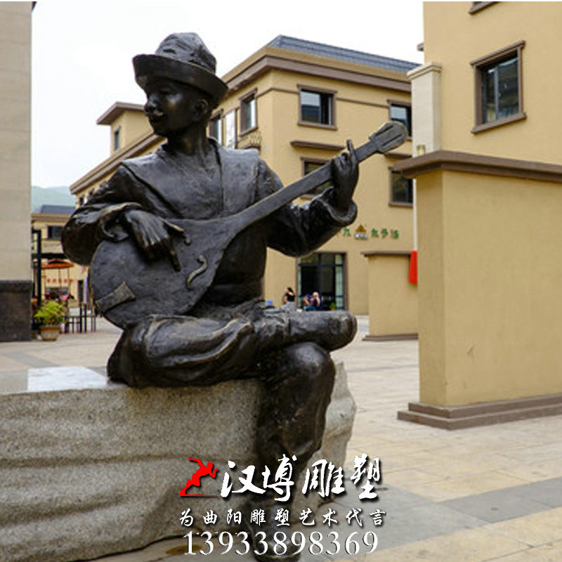 玻璃钢铜雕,哈萨克人物雕像,铸铜雕塑加工厂
