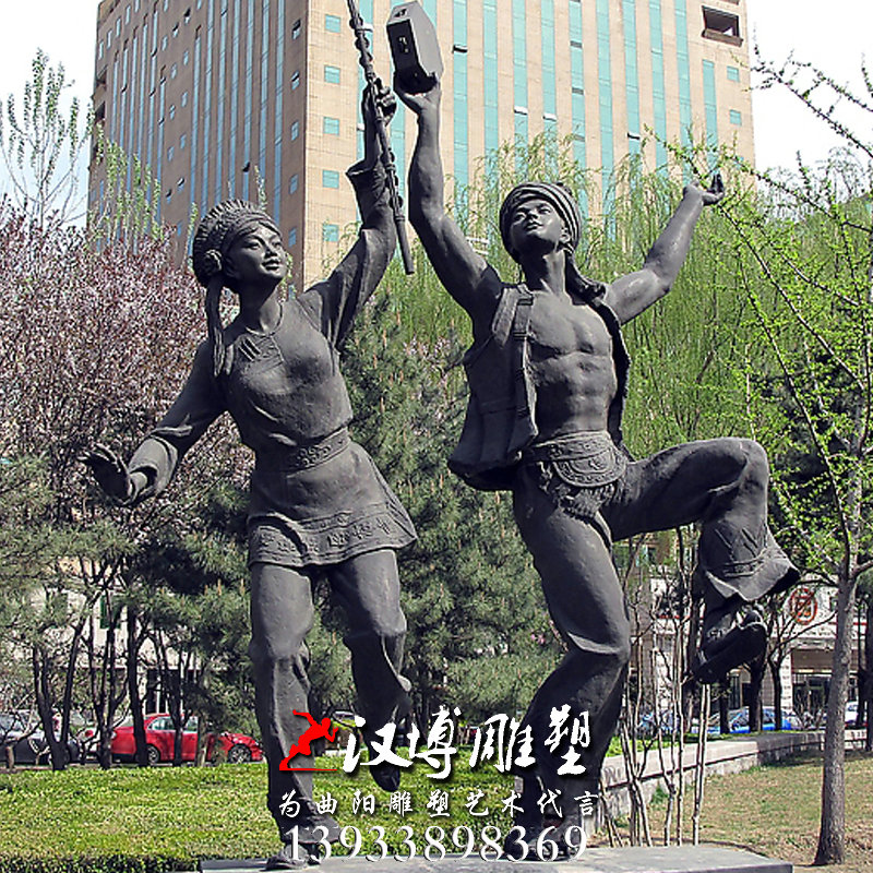 城市景观雕塑,玻璃钢铜雕,人物雕像