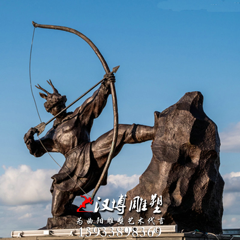 射箭人物雕像,少数民族雕塑,铸铜雕塑加工厂