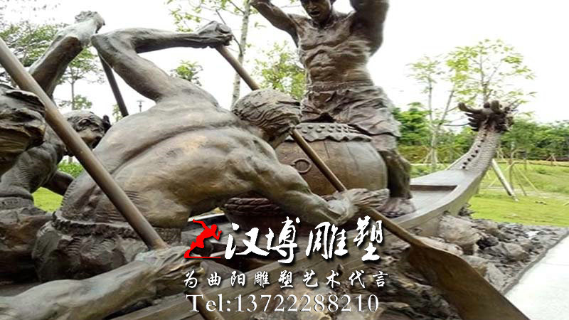 人物雕塑,赛龙舟铜雕,民俗雕塑