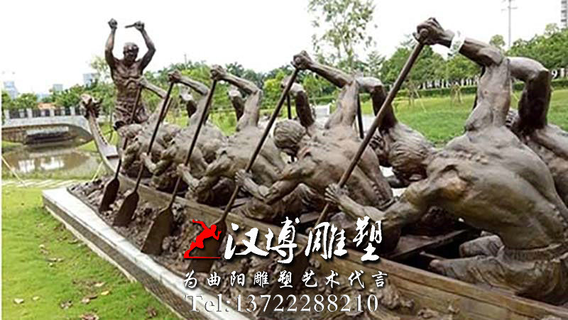 人物加工制作厂,赛龙舟铜雕,铸铜雕塑