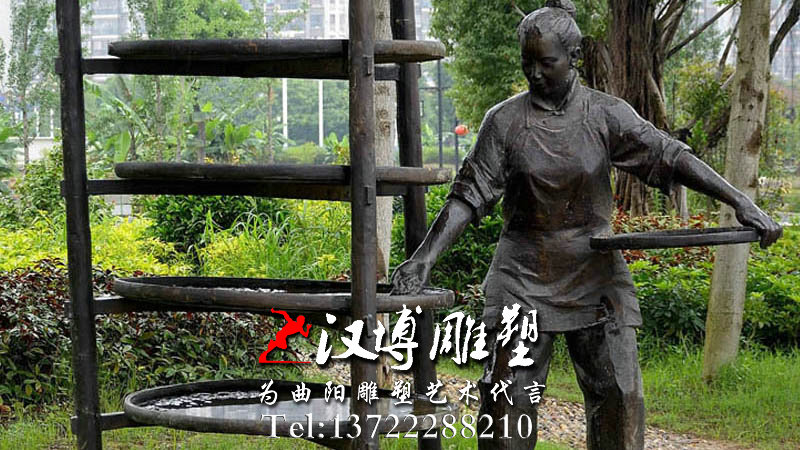 茶文化雕塑,人物雕塑,玻璃钢雕塑