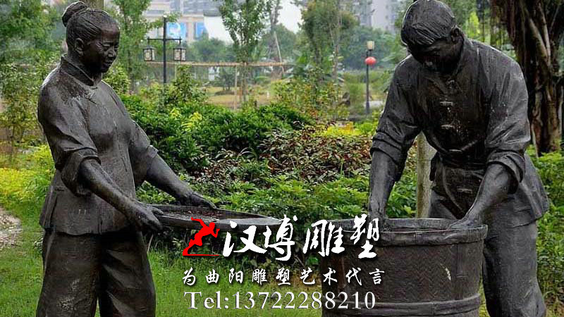 茶文化雕塑,人物雕塑,园林景观雕塑