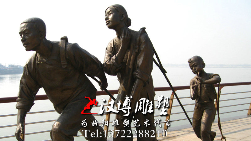 一家三口雕塑,人物铜雕,玻璃钢仿铜雕塑