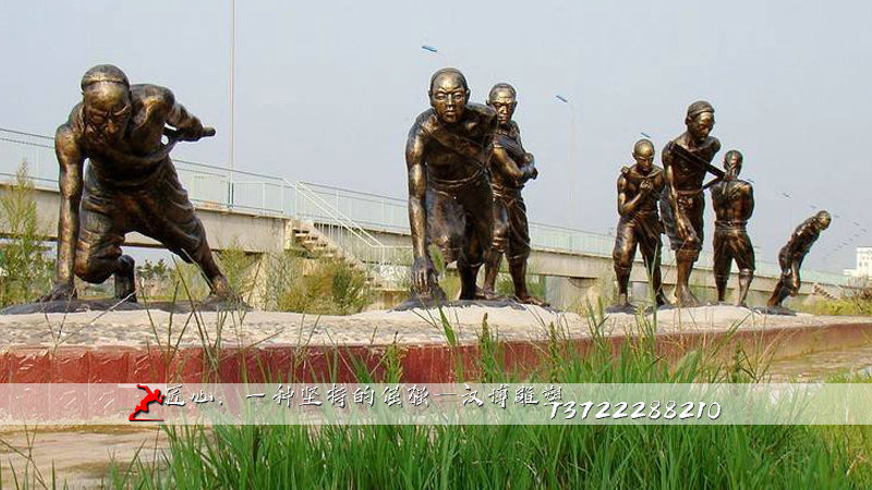 民间文化铜雕,铸铜人物雕像,黄铜雕像