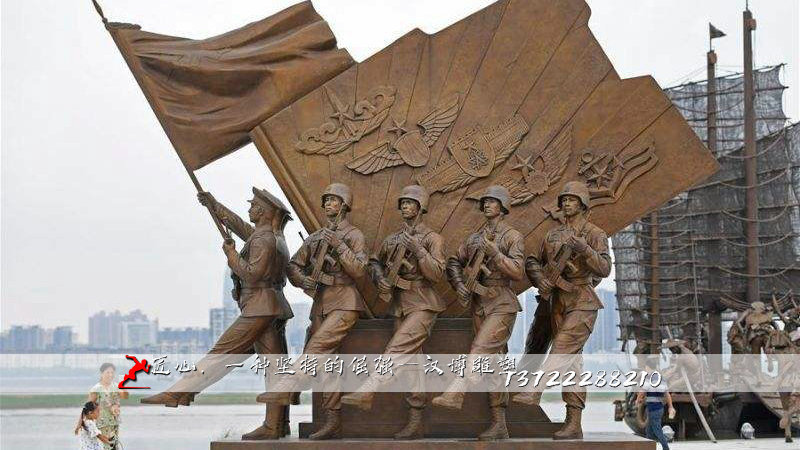 军人景观雕像,铸铜雕塑,黄铜人物雕像