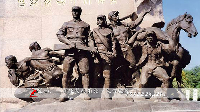 军人情景雕像,铸铜人物雕塑,铸铜雕塑厂家