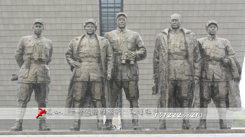 渡江战役雕塑,邓小平雕像,铸铜人物雕塑