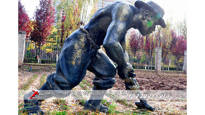 兰州文化雕塑,农耕雕塑,铸铜雕像
