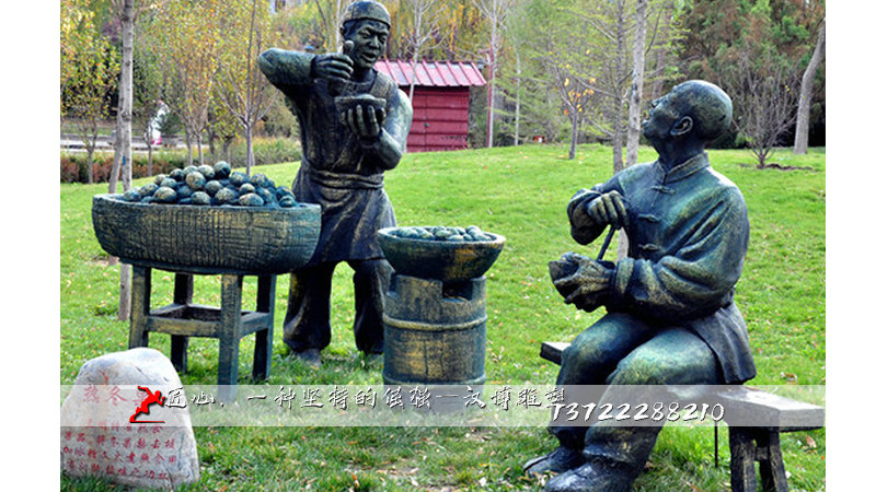 景观人物铜雕,纯铜雕塑,铸铜人物雕像