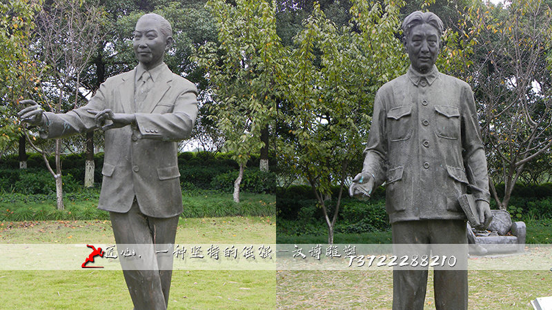戏曲雕塑,铸铜雕塑,黄铜人物雕像