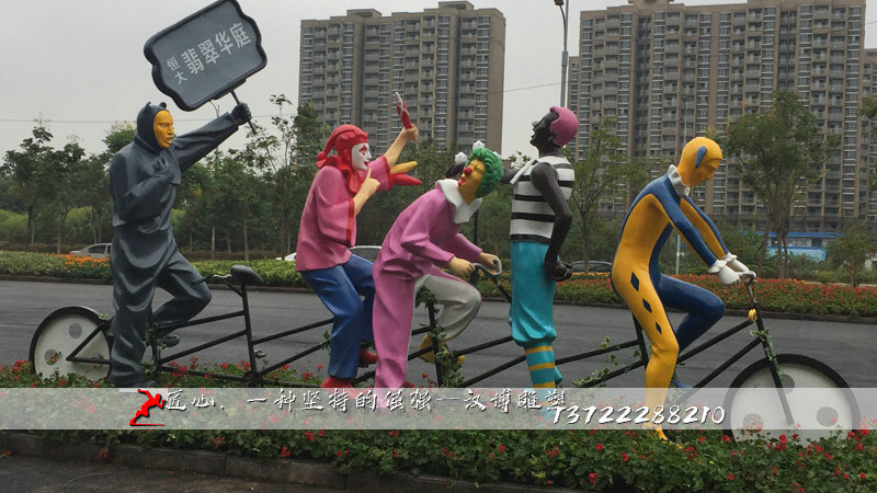 绘彩人物雕塑,铸铜雕塑,黄铜人物雕像