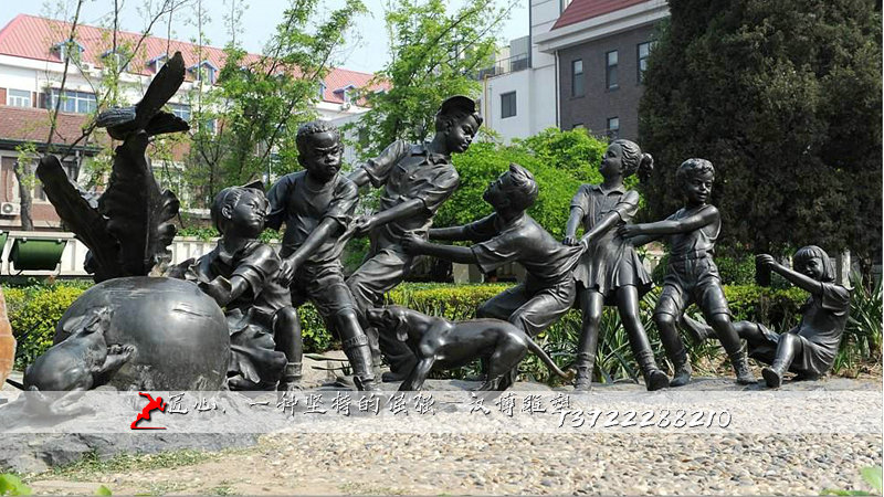 小孩雕塑,铸铜雕像,纯铜人物雕像