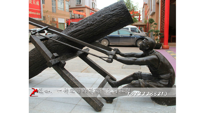 广场景观雕塑,木匠人物雕像,铸铜雕塑