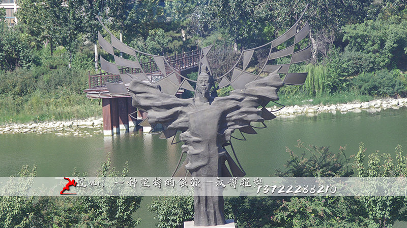 鲁班雕像,铸铜雕塑,黄铜人物雕像