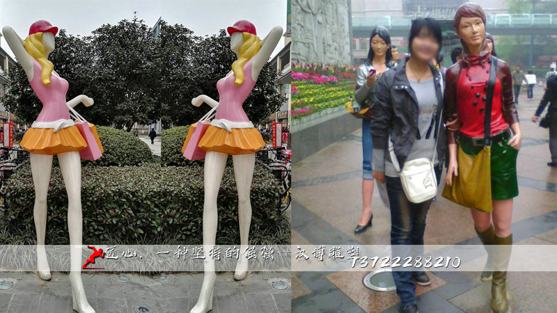 步行街雕塑,抽象雕像,铸铜人物雕塑