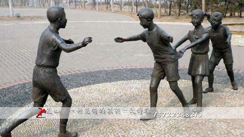 童趣雕塑,黄铜人物雕像,铸铜雕塑制作厂家