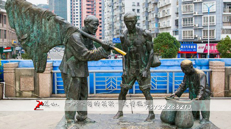 铸铜人物雕像,渔民铜雕,铸铜雕塑厂家