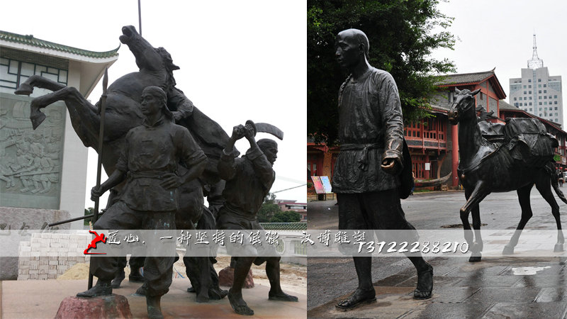 铸铜雕塑,洪秀全雕像,纯铜雕像