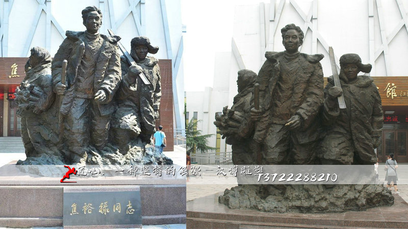 铸铜人物雕像,焦裕禄人物铜雕,铸铜雕塑加工