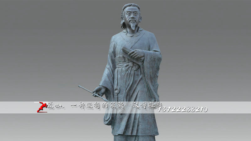 铸铜雕塑,郑玄人物铜雕,纯铜人物雕像
