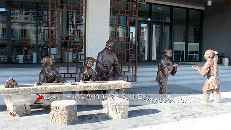 铸铜雕塑,知书达理铜雕,铸铜雕塑加工