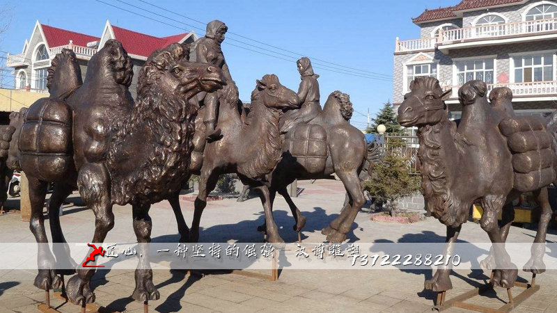 铸铜雕塑,骆驼商人雕像,纯铜雕像
