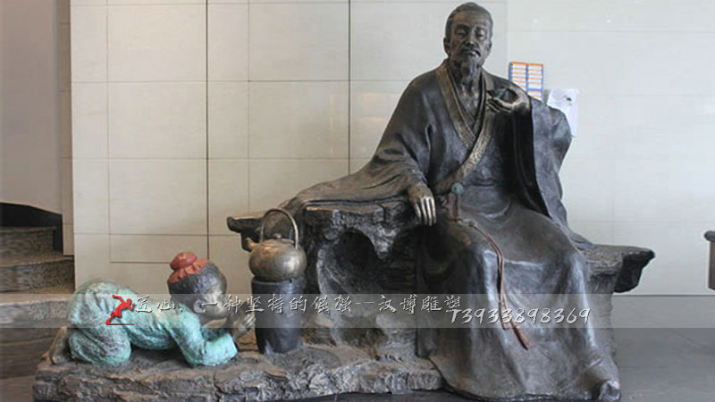 铸铜雕塑,陆羽雕像,铸铜雕塑厂家