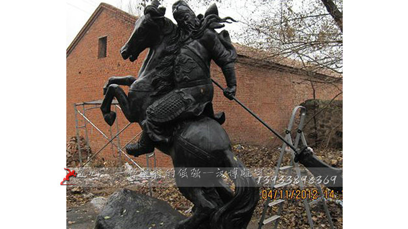 铸铜人物雕像,武将人物铜雕,铸铜雕塑加工