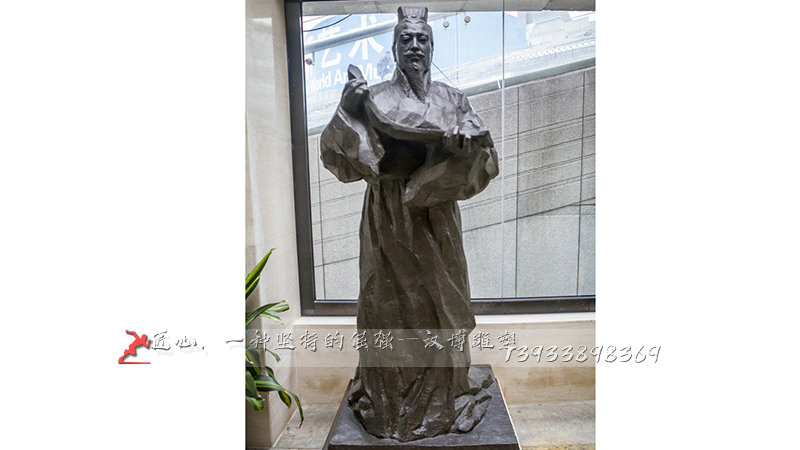 铸铜雕塑,管仲人物铜雕,黄铜雕像