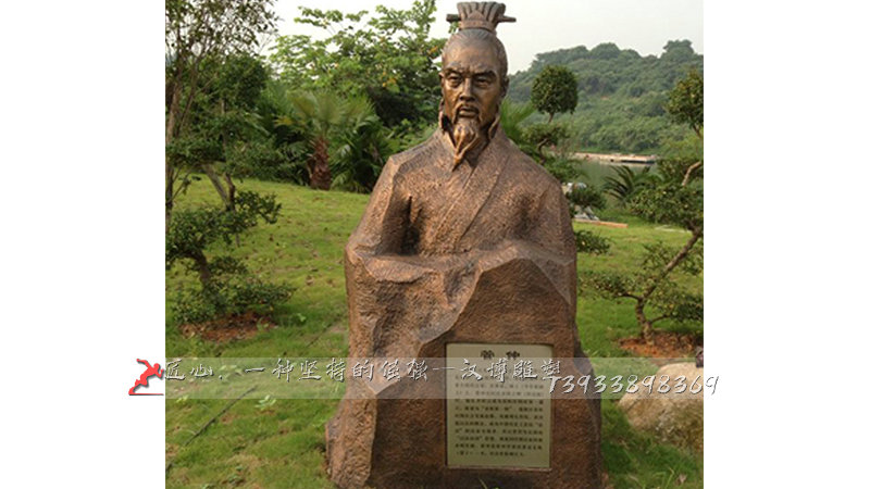 铸铜人物雕塑,历史名人铜雕,黄铜人物雕像