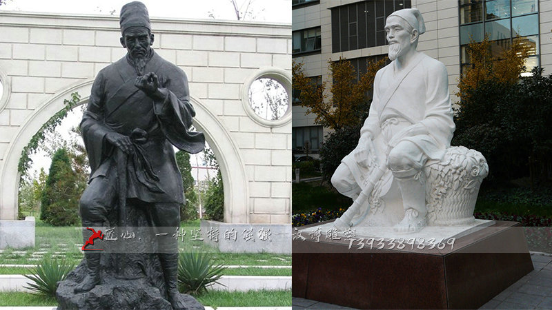 铸铜雕塑,古代神医雕像,铸铜雕塑加工