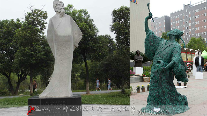 铸铜人物雕塑,历史名人塑像,铸铜雕塑加工