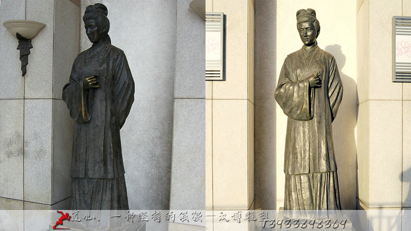 纯铜人物雕塑,古人物雕像,铸铜人物雕塑