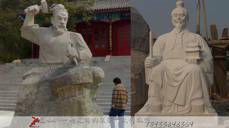 铸铜雕塑,鲁班人物雕像,铸铜雕塑加工