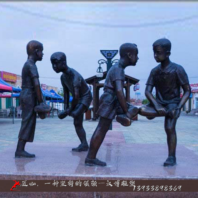 铸铜雕塑,童趣文化铜雕,铸铜人物雕像