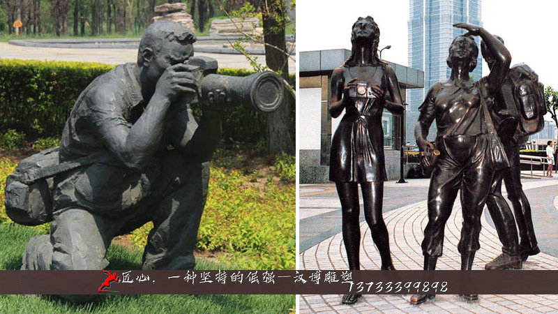 铸铜人物雕塑,园林景观雕塑,人物摄影铜雕