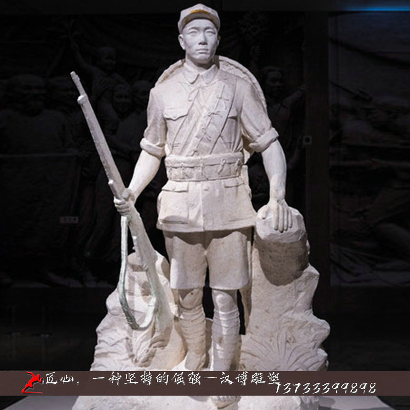 铸铜人物雕塑,黄铜人物雕像,红色文化铜雕