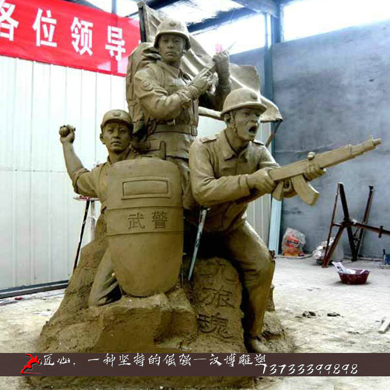 铸铜雕塑,黄铜人物雕像,革命文化铜雕