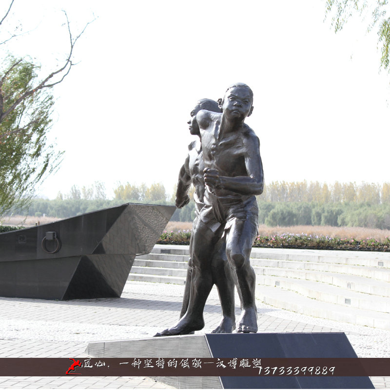 铸铜人物雕像,纤夫人物铜雕,铸铜雕塑厂家