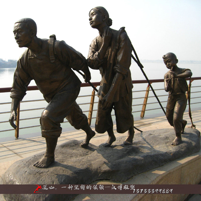 铸铜人物雕塑,民俗文化铜雕,纯铜人物雕像