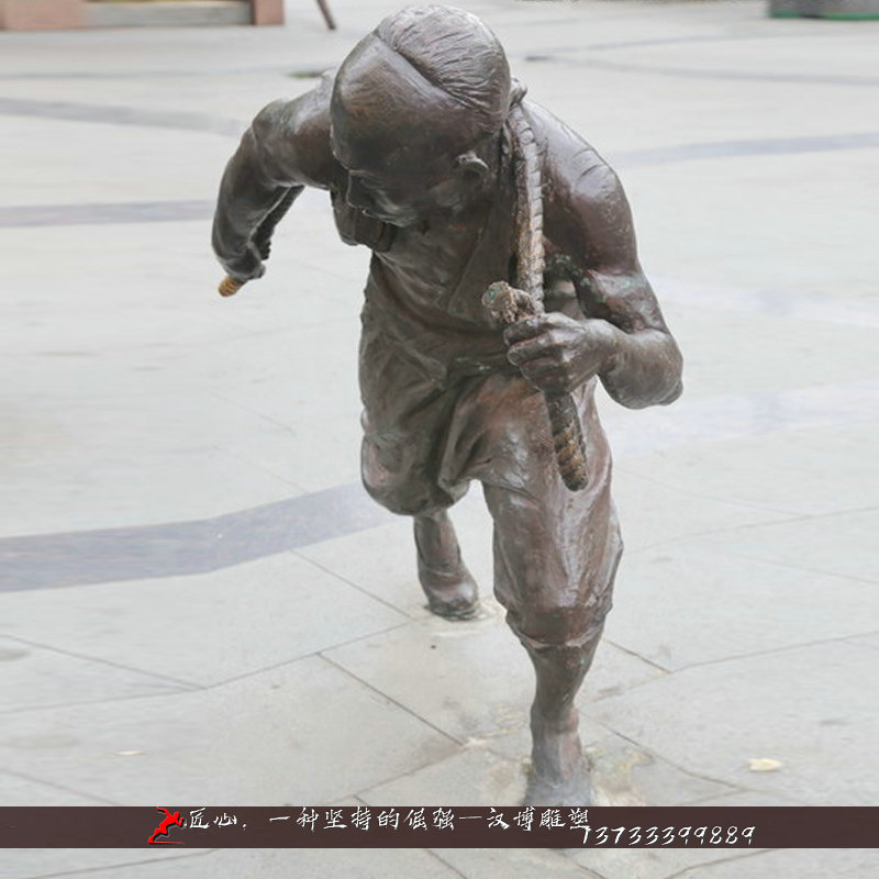 铸铜雕塑,清代纤夫铜雕,铸铜雕塑厂家
